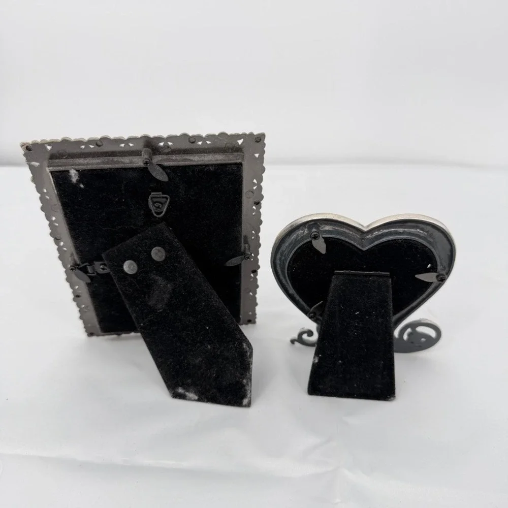 Picture Frame Set of 2 Rhinestone Ornate Victorian Romantic Filigree Decor